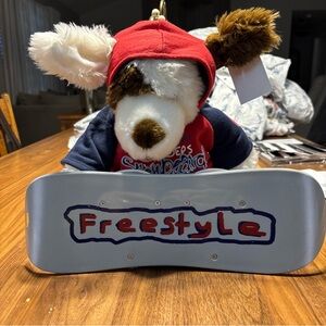 BABW Snowboarding Dog 14”Plush Freestyle Jump Zone Puppy Stuffed Animal Toy VTG